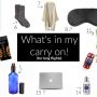 What’s in my carry on?