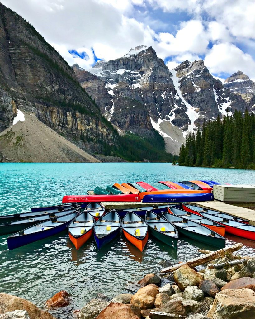 Lake Moraine, Banff, Banff National Park, Canada, mountains, Canadian rockies