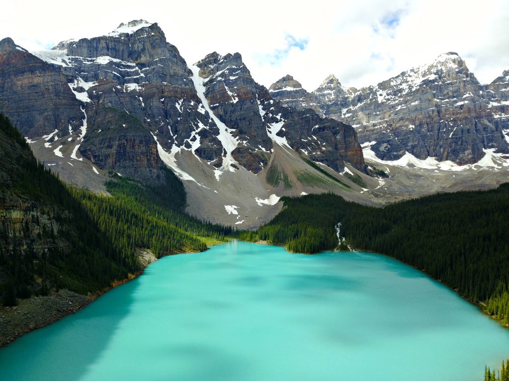 Lake Moraine, Banff, Banff National Park, Canada, mountains, Canadian rockies